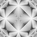 Design monochrome warped grid pattern