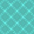 Design of Motive pattern with ornamental turquoise forms, stars and abstract forms