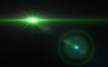 Design natural green lens flare. Rays background