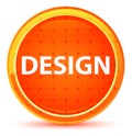 Design Natural Orange Round Button Royalty Free Stock Photo