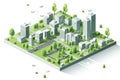 Skyscraper street infographic tree building architecture city scheme illustration modern park car block cityscape town Royalty Free Stock Photo