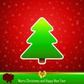 Design of New Year 2014 and Merry Christmas green