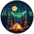 Design A Nighttime Camping Sticker