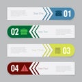 Design number banners template graphic or website layout