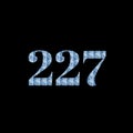 design number 227 on black background Royalty Free Stock Photo
