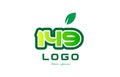 Number 149 numeral digit logo icon design