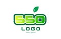 Number 550 numeral digit logo icon design