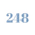 design number 248 on white background Royalty Free Stock Photo