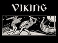 Design in Old Norse style. A duel of two Viking warriors with swords