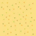 Design of orange and green triangle walpaper in a soft colour background for any template and social media post