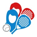 Padel match illustration