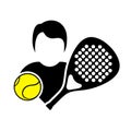 Padel player symbol