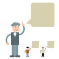 Design of person with speech bubble. Royalty Free Stock Photo
