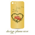 Design phone case. Phone cases are floral decorated. Vintage decorative elements.