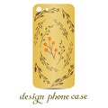 Design phone case. Phone cases are floral decorated. Vintage decorative elements.