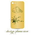 Design phone case. Phone cases are floral decorated. Vintage decorative elements.
