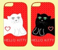 Design phone cover with hearts for young lovers