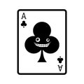 Design of poker clover ace card