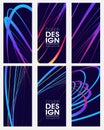 Design poster or cover with vibrant gradients. Colorful brigth backgrounds. Vector template