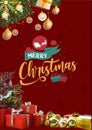 Design poster merry christmes Royalty Free Stock Photo
