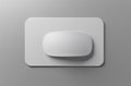 Design presentation or branding using a blank gel mouse pad with computer mouse. 3d render illustration. Royalty Free Stock Photo