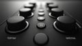 A sleek grayscale user interface design featuring high-contrast buttons for enhanced accessibility. Generative AI Royalty Free Stock Photo