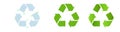 Design process design vector construction recycling symbol. Flat and gradient icon with green arrows. Environmental design and Royalty Free Stock Photo