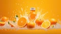 design product orange background