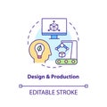 Design and production concept icon Royalty Free Stock Photo