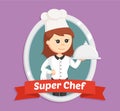 Woman chef design profession character people Royalty Free Stock Photo