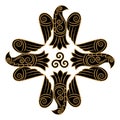 Design of Raven in Celtic, Scandinavian style