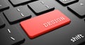 Design on Red Keyboard Button.