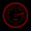 Design of red speedometer, Speedo, clock with inde