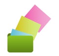 Folder icon to store data files Royalty Free Stock Photo
