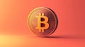 design rotating bitcoin icon Royalty Free Stock Photo