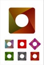 Design rounded logo rectangle element. Royalty Free Stock Photo