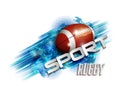 Design with rugby ball Royalty Free Stock Photo