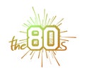 Design of the 80s symbol Royalty Free Stock Photo