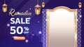 ramadan special sale template design set collection. Super sale ramadan. up to 50% off