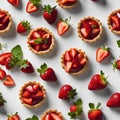 Delicious strawberry pastry Royalty Free Stock Photo