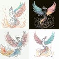 Pastel phoenix Royalty Free Stock Photo
