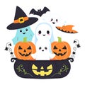 Halloween drawings Royalty Free Stock Photo