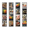 collage of sushis Royalty Free Stock Photo
