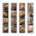 collage of sushis Royalty Free Stock Photo