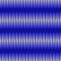 Design seamless blue horizontal knitted pattern. T