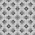 Design seamless monochrome flower pattern