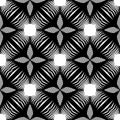 Design seamless monochrome flower pattern Royalty Free Stock Photo