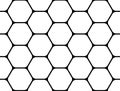 Design seamless monochrome hexagon pattern