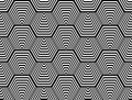 Design seamless monochrome hexagon pattern