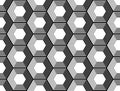 Design seamless monochrome hexagon pattern